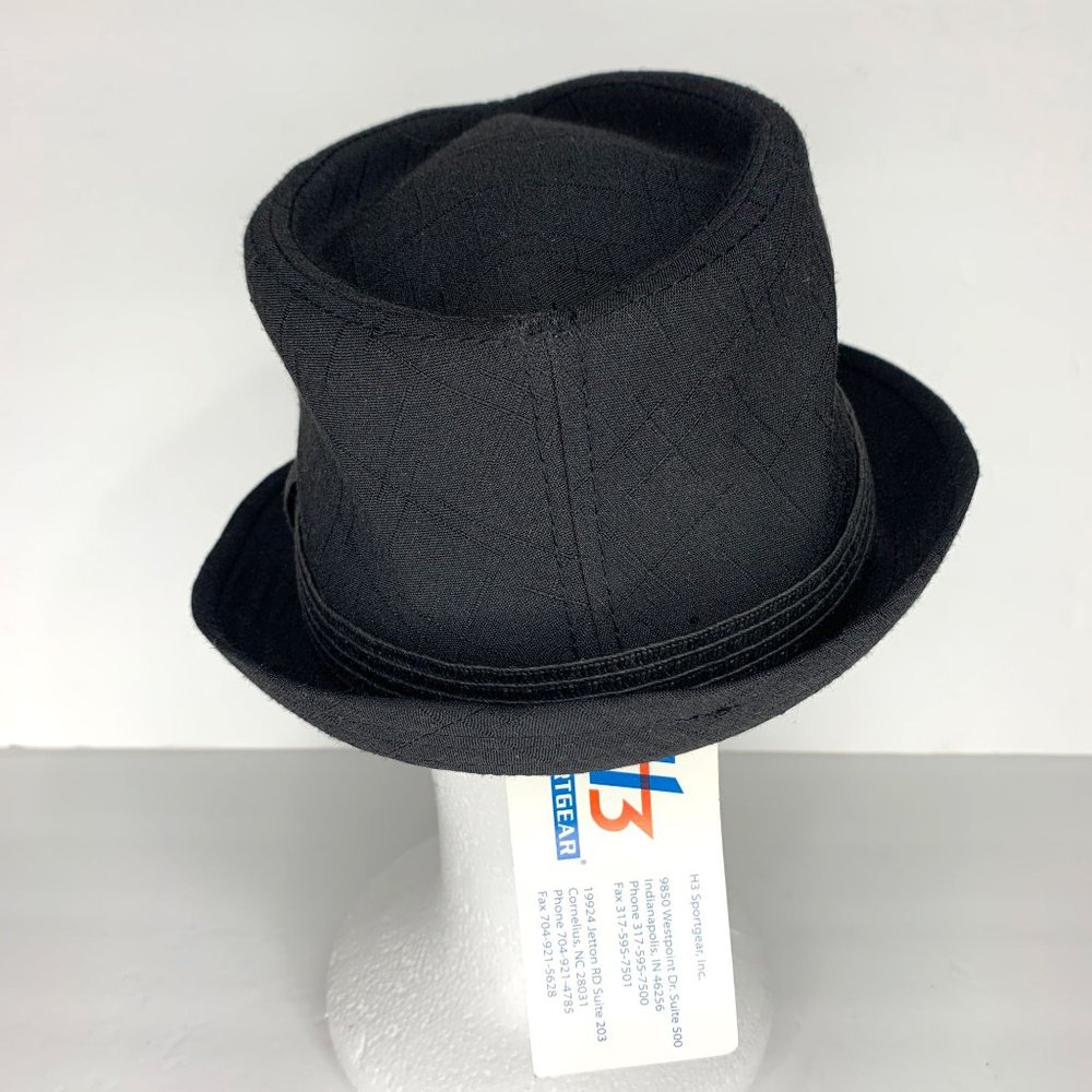 NWT H3 SPORTSWEAR Black Banded‎ Fedora Jazz Hat OS - Picture 4 of 9